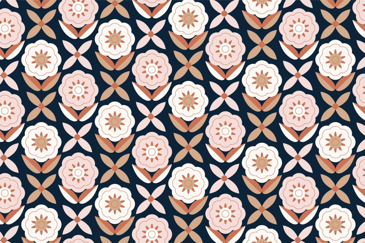 floral and geometric wallpaper patterns